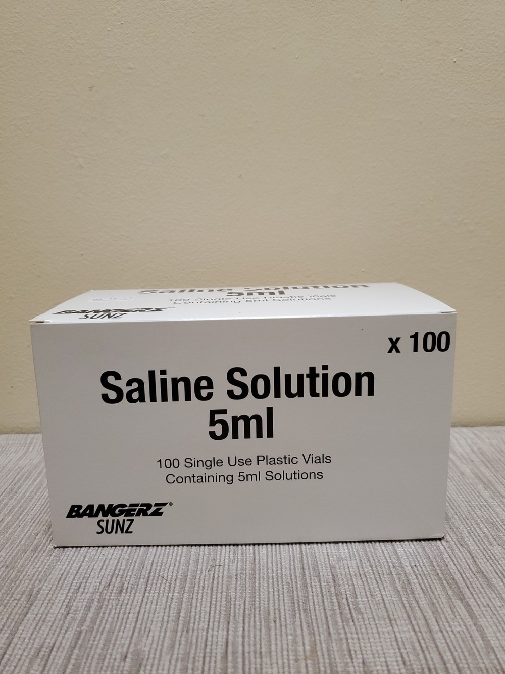 Saline Solution 5ml Each, 100 per Box
